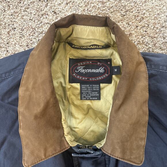 Faconnable Men's Jacket Size Medium Full Zip Navy Blue - Picture 2 of 9